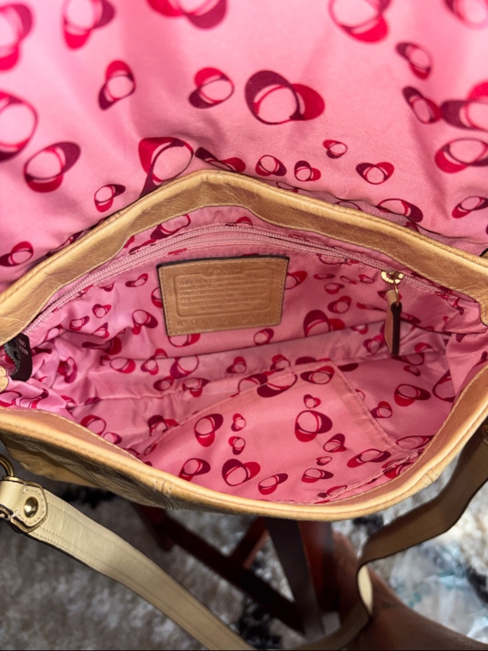 Coach Kristin Leather Flap Crossbody / Shoulder Bag, style 18160. - Picture 8 of 9